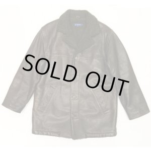 画像: J.CREW 裏ボア入り レザーカーコート DK BROWN (VINTAGE)