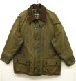 画像1: 90'S BARBOUR 3クレスト 旧タグ "BEAUFORT" オイルドジャケット OLIVE イングランド製 (VINTAGE)