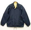 画像1: 80'S LL Bean チンスト付き ナイロン コーチジャケット NAVY (VINTAGE)