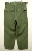 画像2: 60'S アメリカ軍 US ARMY "OG107" アジャスター付き コットンサテン ベイカーパンツ MEDIUM (VINTAGE)