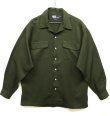 画像1: 90'S RALPH LAUREN レーヨン100% オープンカラーシャツ OLIVE (VINTAGE)