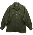 画像1: 90'S RALPH LAUREN レーヨン100% オープンカラーシャツ OLIVE (VINTAGE)