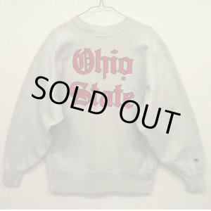画像: 90'S CHAMPION "OHIO STATE(目あり）" 刺繍タグ リバースウィーブ グレー USA製 (VINTAGE)