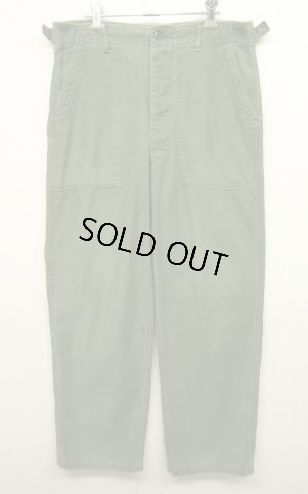 画像1: 60'S アメリカ軍 US ARMY "OG107" アジャスター付き コットンサテン ベイカーパンツ (VINTAGE)