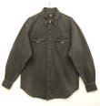 画像1: 90'S RRL 初期 三ツ星タグ デニム ウエスタンシャツ BLACK (VINTAGE)