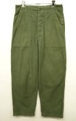 画像1: 60'S アメリカ軍 US ARMY "OG107" コットンサテン ベイカーパンツ (VINTAGE)