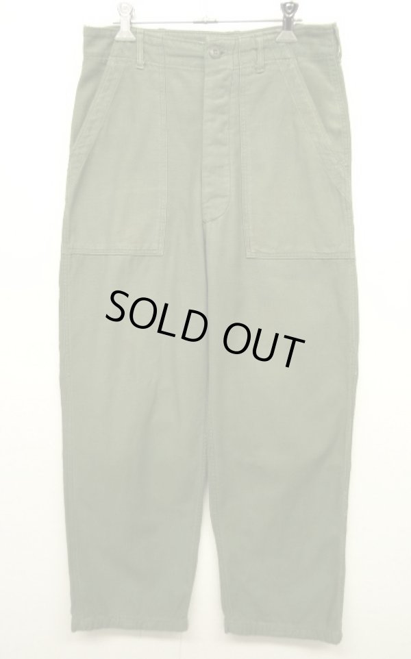 画像1: 60'S アメリカ軍 US ARMY "OG107" コットンサテン ベイカーパンツ (VINTAGE)