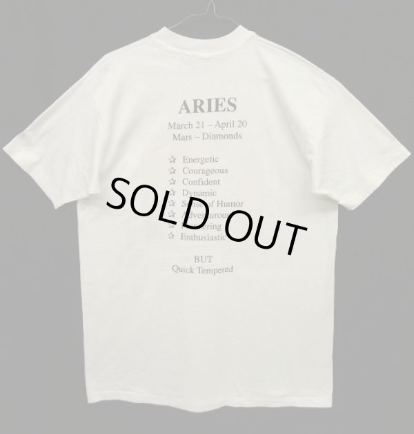 画像2: 90'S AMERICAN GRAFITTI INC "ARIES" シングルステッチ 両面プリント Tシャツ ホワイト USA製 (VINTAGE)