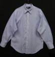 画像1: 90'S RALPH LAUREN "PURPLE LABEL" シーアイランドコットン 長袖シャツ ストライプ イングランド製 (VINTAGE)