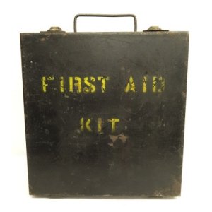 画像: メタル製 FIRST AID KIT ボックス ブラック (VINTAGE)