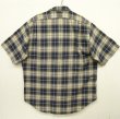 画像2: 90'S RRL 三ツ星タグ 半袖シャツ オンブレチェック (DEADSTOCK)