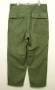 画像2: 70'S アメリカ軍 US ARMY "OG107" コットンサテン ベイカーパンツ W34L31 (VINTAGE)