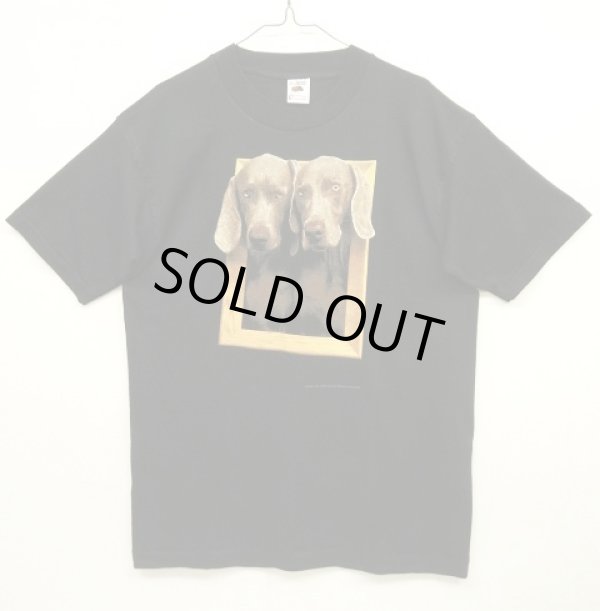 画像1: 90'S WILLIAM WEGMAN "FRAMED" FOTOFOLIO製 半袖 Tシャツ USA製 (DEADSTOCK)