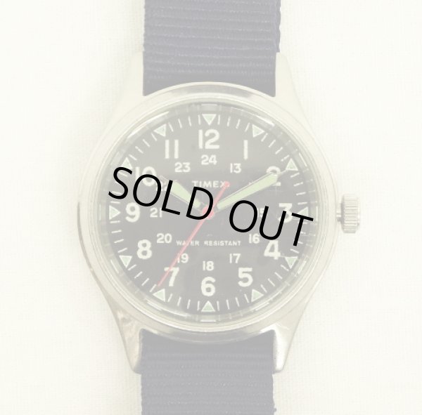 画像1: J.CREW x TIMEX フィールドウォッチ ブラック/ネイビーベルト (USED)