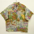 画像1: 90'S PATALOHA "EUGENE SAVAGE" 半袖 アロハシャツ メニュー柄 オリジナル (VINTAGE)