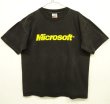 画像1: 90'S MICROSOFT シングルステッチ 半袖 Tシャツ BLACK USA製 (VINTAGE)