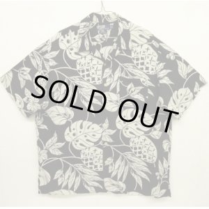 画像: 90'S RALPH LAUREN "ADAMS" レーヨン 半袖 オープンカラーシャツ ブラックベース (VINTAGE)