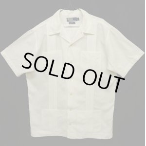 画像: 90'S RALPH LAUREN "JAVA" コットン 半袖 オープンカラー キューバシャツ ホワイト (VINTAGE)