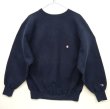 画像1: 90'S CHAMPION 刺繍タグ リバースウィーブ 無地 ネイビー USA製 (VINTAGE)