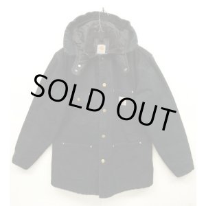 画像: 90'S CARHARTT 裏地ブランケット フード付き ダックジャケット BLACK (VINTAGE)