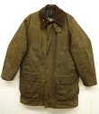 画像1: 80'S BARBOUR 2クレスト 旧タグ "NORTHUMBRIA JACKET" 裏地ウール オイルドジャケット OLIVE イングランド製 (VINTAGE)