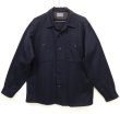 画像1: 80'S PENDLETON "BOARD SHIRT" オープンカラー ウールシャツ ネイビー (VINTAGE)