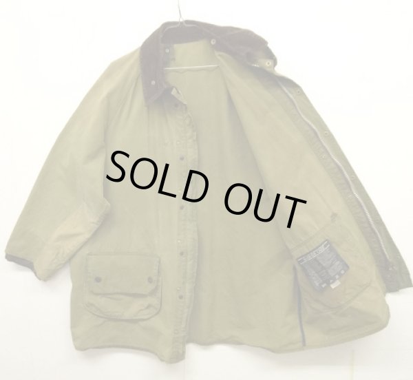 画像2: 80'S BARBOUR 2クレスト "UNLINED GAMEFAIR" オイルドジャケット OLIVE イングランド製 (VINTAGE)