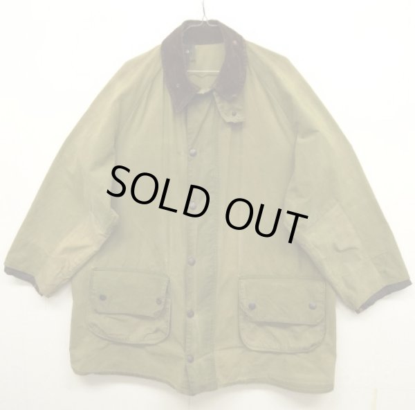 画像1: 80'S BARBOUR 2クレスト "UNLINED GAMEFAIR" オイルドジャケット OLIVE イングランド製 (VINTAGE)