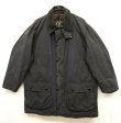 画像1: 90'S BARBOUR 3クレスト 旧タグ "BORDER" オイルドジャケット NAVY イングランド製 (VINTAGE)