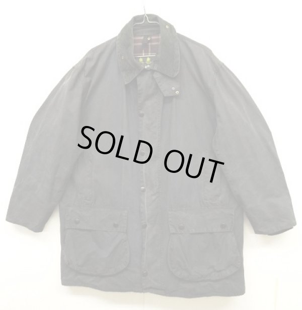 画像1: 90'S BARBOUR 3クレスト 旧タグ "BORDER" オイルドジャケット NAVY イングランド製 (VINTAGE)
