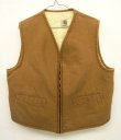 画像1: 70'S CARHARTT プリントタグ 裏ボア入り ダックベスト USA製 (VINTAGE)