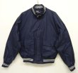 画像1: 90'S RALPH LAUREN ライン入りリブ ドリズラージャケット NAVY (VINTAGE)