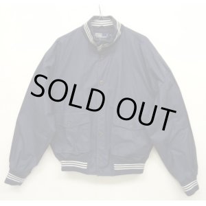 画像: 90'S RALPH LAUREN ライン入りリブ ドリズラージャケット NAVY (VINTAGE)