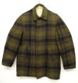 画像1: 70'S PENDLETON ウール/コットン リバーシブル コート TALONジップ オンブレチェック/ベージュ (VINTAGE)