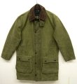 画像1: 90'S BARBOUR 3クレスト 旧タグ "NORTHUMBRIA" 裏地ウール オイルドジャケット OLIVE イングランド製 (VINTAGE)