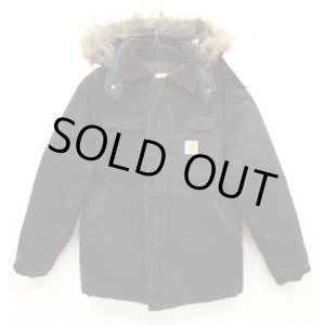 画像: 80'S CARHARTT フード付き 裏地キルティング ダックジャケット BLACK USA製 (VINTAGE)