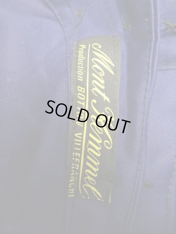 画像4: 50'S MONT KEMMEL フレンチワーク モールスキン オーバーオール BLUE フランス製 (DEADSTOCK)