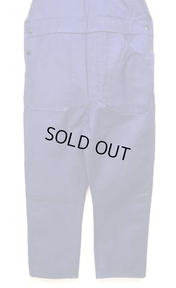 画像3: 50'S MONT KEMMEL フレンチワーク モールスキン オーバーオール BLUE フランス製 (DEADSTOCK)