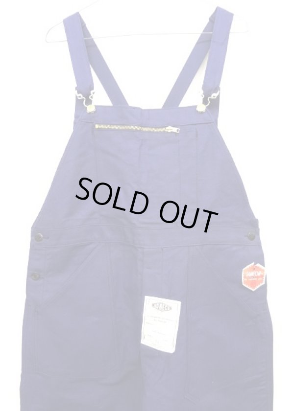 画像2: 60'S KONECO フレンチワーク コットンツイル オーバーオール BLUE フランス製 (DEADSTOCK)