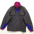 画像1: 90'S PATAGONIA 旧タグ ナイロン アノラック チャコール/ブルー/マゼンタ (VINTAGE)