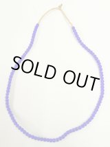 画像: ホワイトハーツ ガラスビーズ ネックレス ネイビー 6mm (VINTAGE)