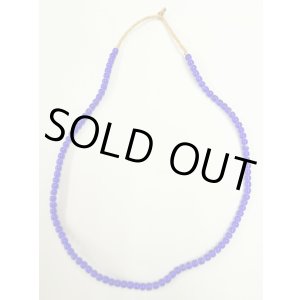 画像: ホワイトハーツ ガラスビーズ ネックレス ネイビー 6mm (VINTAGE)