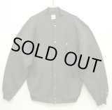 画像: 90'S CHAMPION 刺繍タグ リバースウィーブ スナップボタン カーディガン チャコール USA製 (VINTAGE)
