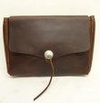 画像1: FERNAND LEATHER "CLUTCH BAG" コンチョボタン付き クロムエクセルレザー クラッチバッグ USA製 (DEADSTOCK)