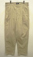 画像1: 90'S RALPH LAUREN ツープリーツ チノパンツ ベージュ USA製 (VINTAGE)