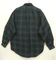 画像2: 90'S RALPH LAUREN レーヨン100% 長袖シャツ ネイビー/グリーン チェック (VINTAGE)