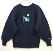 画像1: 90'S CHAMPION "NI" 刺繍タグ リバースウィーブ ネイビー USA製 (VINTAGE)