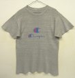 画像1: 80'S CHAMPION トリコタグ 88/12 Tシャツ ロゴプリント 杢グレー USA製 (VINTAGE)