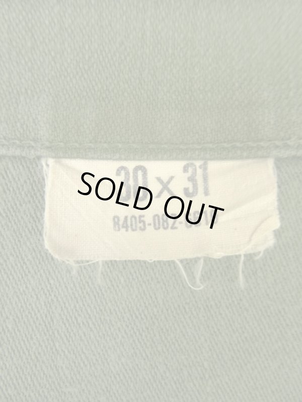 画像3: 60'S アメリカ軍 US ARMY "OG107" コットンサテン 平ボタン ベイカーパンツ W30L31 (VINTAGE)