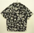 画像2: 90'S RALPH LAUREN "CLASSIC FIT" ビスコース 半袖 オープンカラーシャツ ブラックベース/花柄 (VINTAGE)